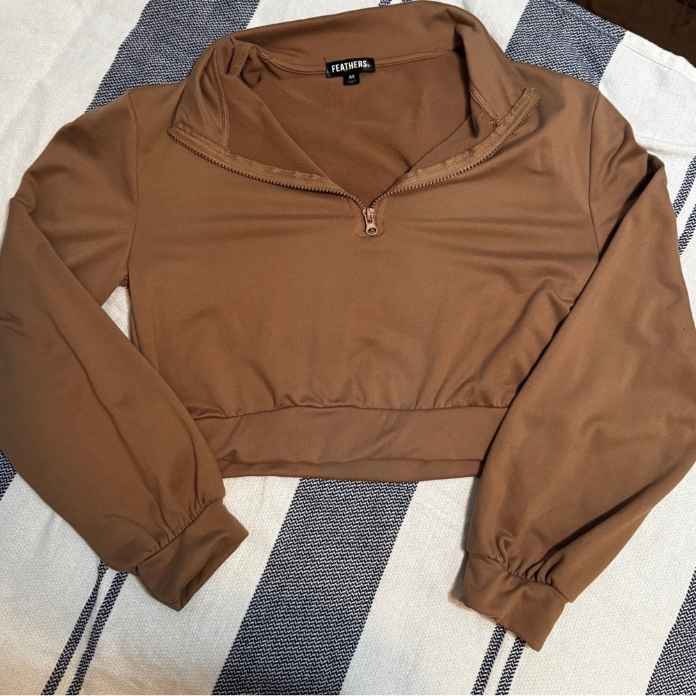 Brown Women's Cropped Top